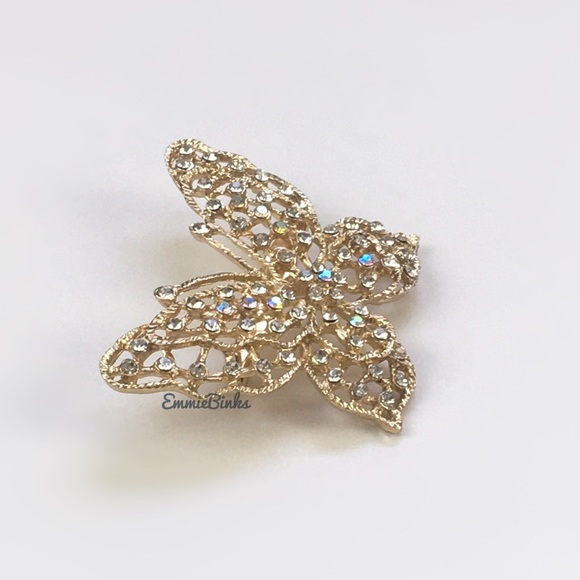 ✨3for$38 New Vintage Style Filigree Rhinestone Butterfly Brooch Pin - Picture 14 of 16